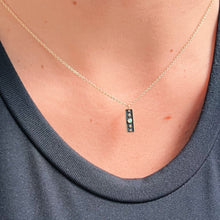 Load image into Gallery viewer, I Choose Balance and Inner Clarity — Opal Black Enamel Necklace - Georgina Nicol
