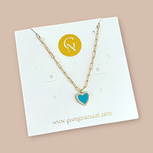 Load image into Gallery viewer, I Choose Love and Radiance — Blue Heart Necklace - Georgina Nicol
