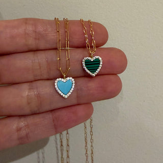 I Choose Love and Radiance — Blue Heart Necklace - Georgina Nicol