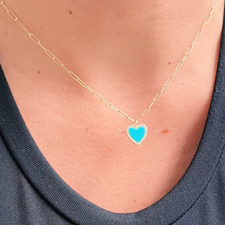 I Choose Love and Radiance — Blue Heart Necklace - Georgina Nicol