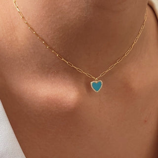 I Choose Love and Radiance — Blue Heart Necklace - Georgina Nicol