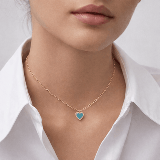 I Choose Love and Radiance — Blue Heart Necklace - Georgina Nicol