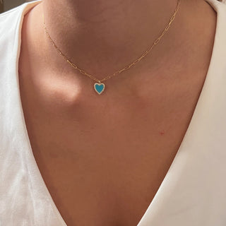 I Choose Love and Radiance — Blue Heart Necklace - Georgina Nicol