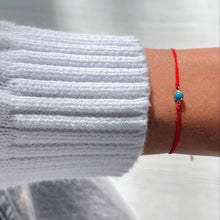 Load image into Gallery viewer, I Choose Peace, Protection, and Healing — Turquoise Red String Bracelet - Georgina Nicol
