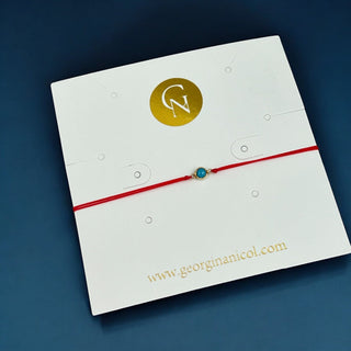 I Choose Peace, Protection, and Healing — Turquoise Red String Bracelet - Georgina Nicol