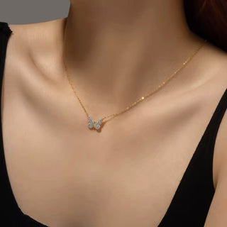 I Embrace Transformation and Freedom — CZ Butterfly Necklace - Georgina Nicol