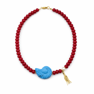 I Embrace Transformation, Protection & Ocean Energy Ammonite Necklace - Georgina Nicol