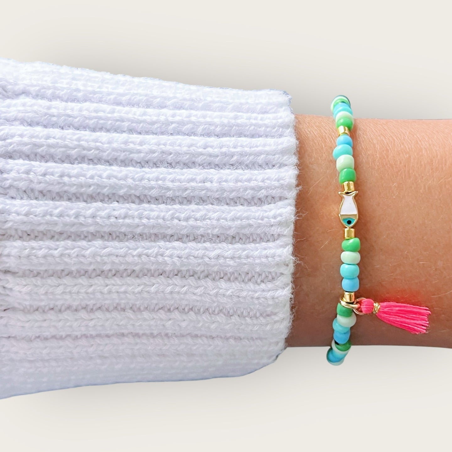 I Flow in Peace and Prosperity — Fish Charm Bracelet - Georgina Nicol