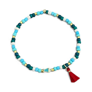 I Flow with Grace and Abundance — Fish Charm Bracelet - Georgina Nicol