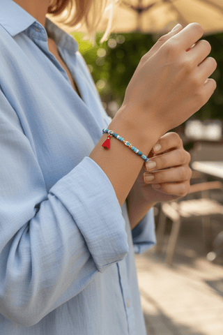 I Flow with Grace and Abundance — Fish Charm Bracelet - Georgina Nicol