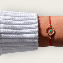 Load image into Gallery viewer, I Follow My Inner North Star — Blue Star Red String Bracelet - Georgina Nicol
