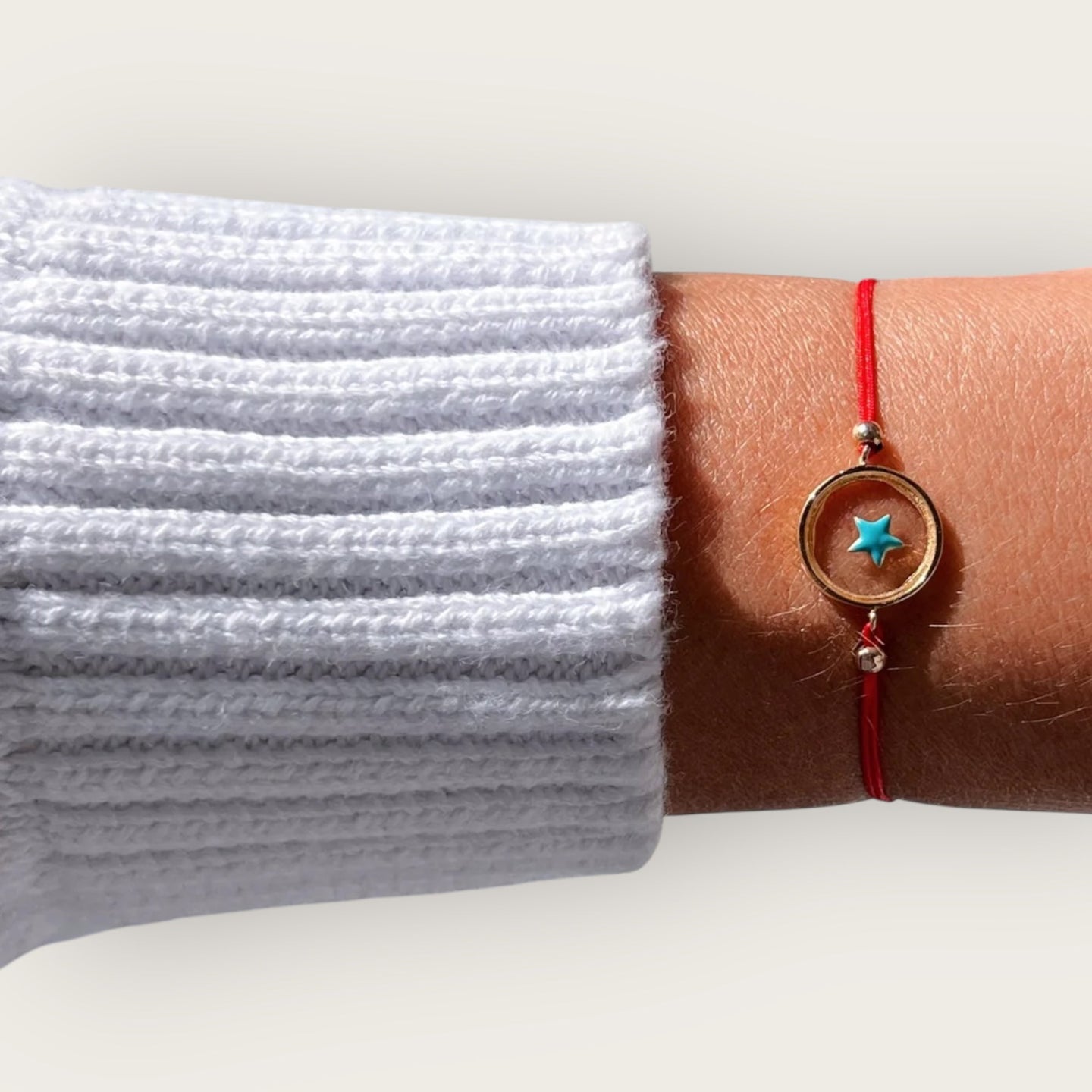 I Follow My Inner North Star — Blue Star Red String Bracelet - Georgina Nicol