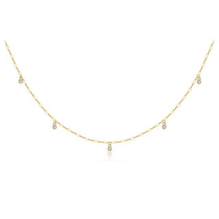 I Glow with Subtle Elegance — CZ Tiny Paper Clip Chain Necklace - Georgina Nicol