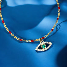 Load image into Gallery viewer, I Know I’m Protected — and That’s Power — Red Enamel Evil Eye Bracelet - Georgina Nicol
