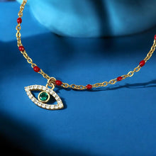Load image into Gallery viewer, I Know I’m Protected — and That’s Power — Red Enamel Evil Eye Bracelet - Georgina Nicol
