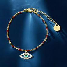 Load image into Gallery viewer, I Know I’m Protected — and That’s Power — Red Enamel Evil Eye Bracelet - Georgina Nicol
