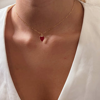 I Lead with Passion and Purpose — Red Heart Necklace - Georgina Nicol