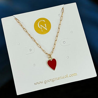 I Lead with Passion and Purpose — Red Heart Necklace - Georgina Nicol