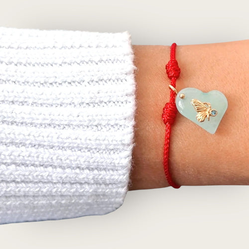 I Let Love Transform My Energy — Blue Quartz Butterfly Bracelet - Georgina Nicol