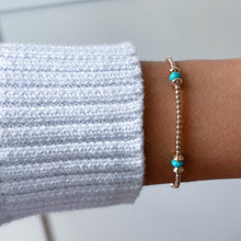 Load image into Gallery viewer, I Radiate Calm &amp; Positive Energy — Gold &amp; Turquoise Beaded Bracelet - Georgina Nicol
