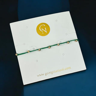 I Radiate Healing and Growth — Green Beaded Bracelet - Georgina Nicol