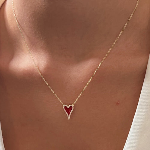 I Radiate Love and Strength — Red Heart Necklace - Georgina Nicol