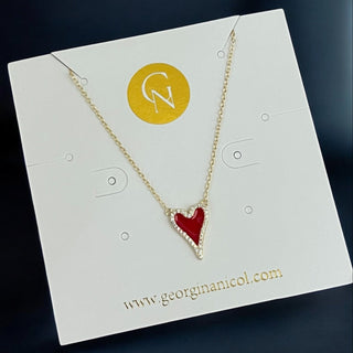 I Radiate Love and Strength — Red Heart Necklace - Georgina Nicol