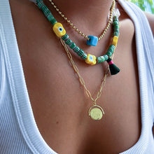 Load image into Gallery viewer, I Radiate Love, Joy, and Protection – Rose Quartz &amp; Yellow Evil Eye Necklace (One of a Kind) - Georgina Nicol
