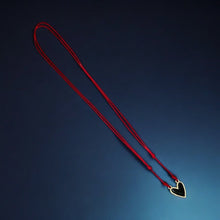 Load image into Gallery viewer, I Trust My Energy and My Heart – Red String Black Heart Necklace - Georgina Nicol
