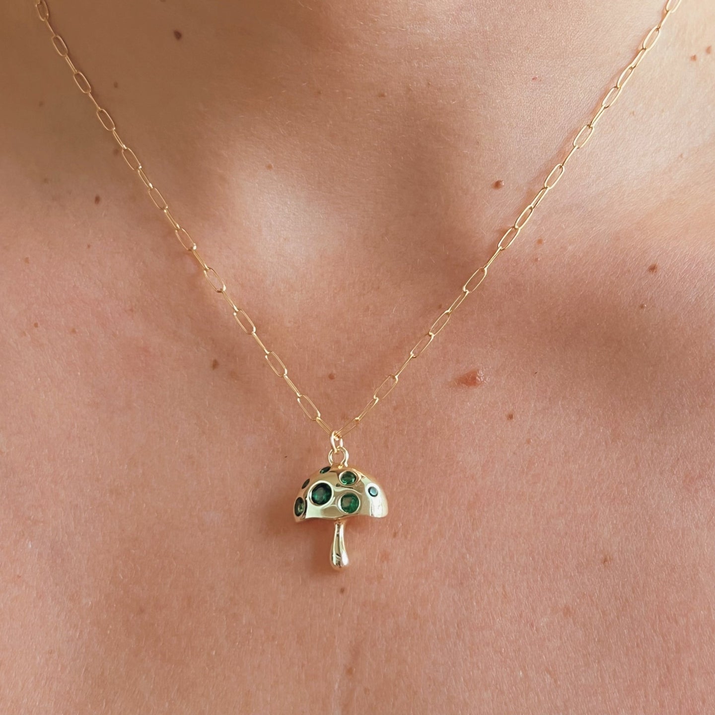I Trust My Magic — Emerald Mushroom Necklace - Georgina Nicol