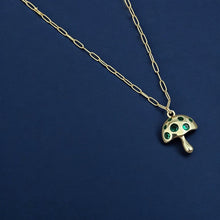 Load image into Gallery viewer, I Trust My Magic — Emerald Mushroom Necklace - Georgina Nicol
