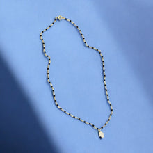 Load image into Gallery viewer, I Trust My Path — Black Spinel Hamsa Necklace - Georgina Nicol
