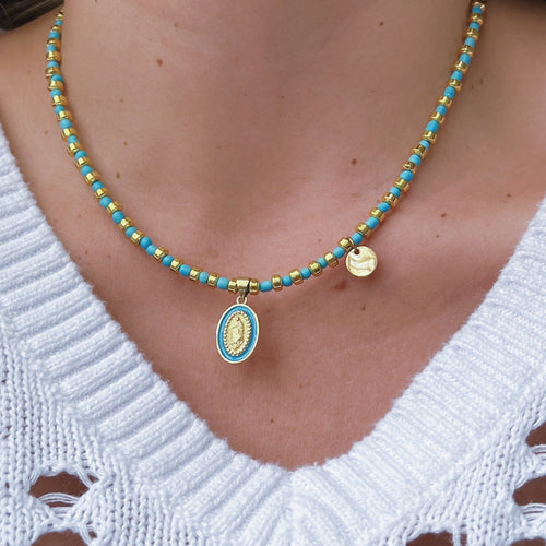 I Walk in Faith and Protection — Virgin Necklace - Georgina Nicol