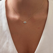 Load image into Gallery viewer, I Walk Protected — Mini CZ Evil Eye Necklace - Georgina Nicol
