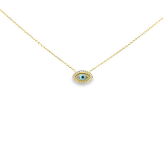 I Walk Protected — Mini CZ Evil Eye Necklace - Georgina Nicol