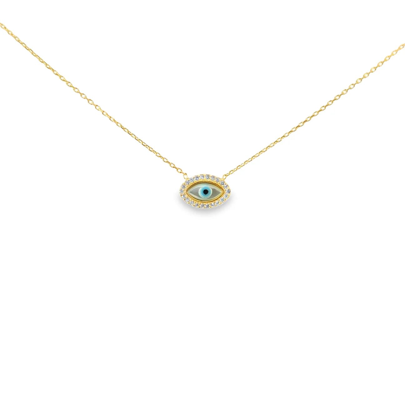 I Walk Protected — Mini CZ Evil Eye Necklace - Georgina Nicol