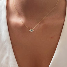 Load image into Gallery viewer, I Walk Protected — Mini CZ Evil Eye Necklace - Georgina Nicol
