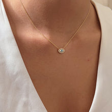 Load image into Gallery viewer, I Walk Protected — Mini CZ Evil Eye Necklace - Georgina Nicol

