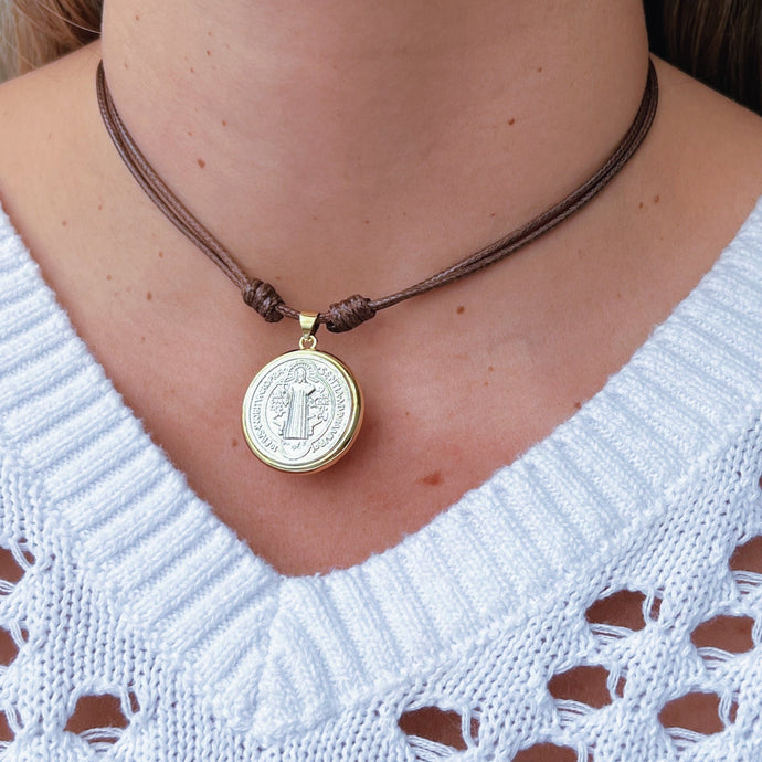 I Walk with Divine Protection — Saint Benedict Necklace - Georgina Nicol
