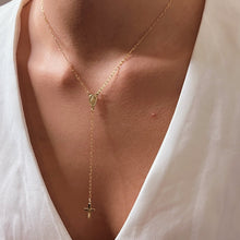 Load image into Gallery viewer, I Walk with Faith and Grace — Rosary Necklace - Georgina Nicol
