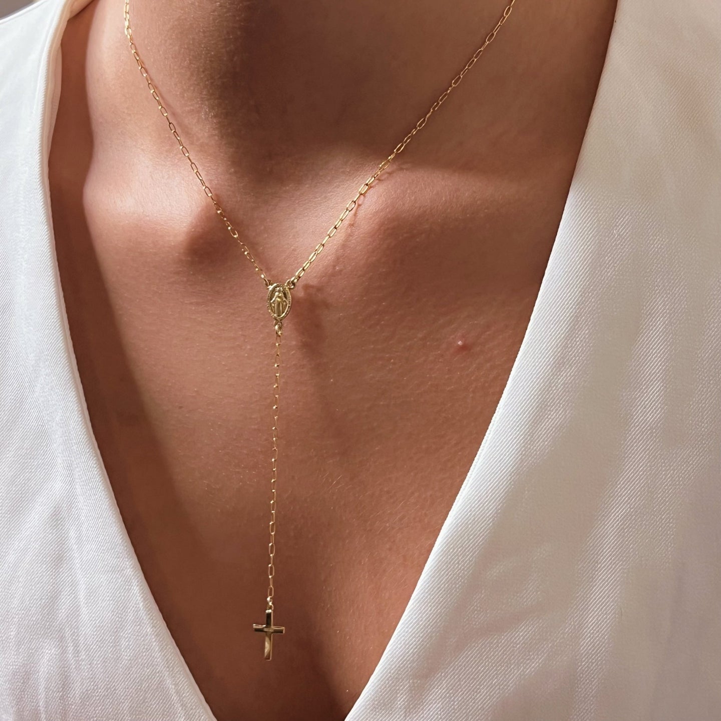 I Walk with Faith and Grace — Rosary Necklace - Georgina Nicol
