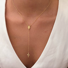 Load image into Gallery viewer, I Walk with Faith and Grace — Rosary Necklace - Georgina Nicol
