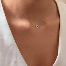 Load image into Gallery viewer, I Wear Protection with Elegance — Mother - of - Pearl Evil Eye Necklace - Georgina Nicol
