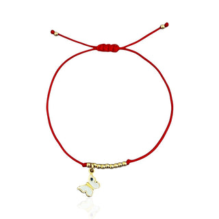 I Welcome Transformation and Joy — Red String Butterfly Bracelet - Georgina Nicol