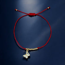 Load image into Gallery viewer, I Welcome Transformation and Joy — Red String Butterfly Bracelet - Georgina Nicol
