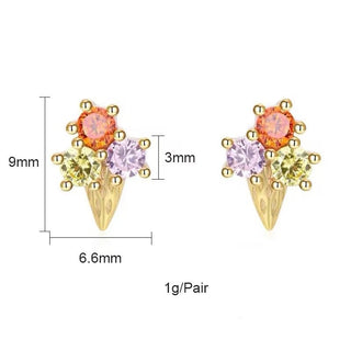 Ice Cream Cone Tiny Stud Earrings - Georgina Nicol