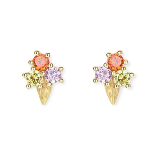 Ice Cream Cone Tiny Stud Earrings - Georgina Nicol