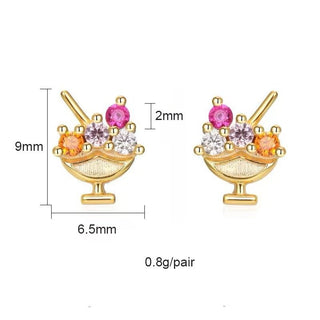 Ice Cream Tiny Stud Earrings - Georgina Nicol