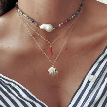 Load image into Gallery viewer, I’m Protected Wherever I Go — Seashell Evil Eye Necklace - Georgina Nicol
