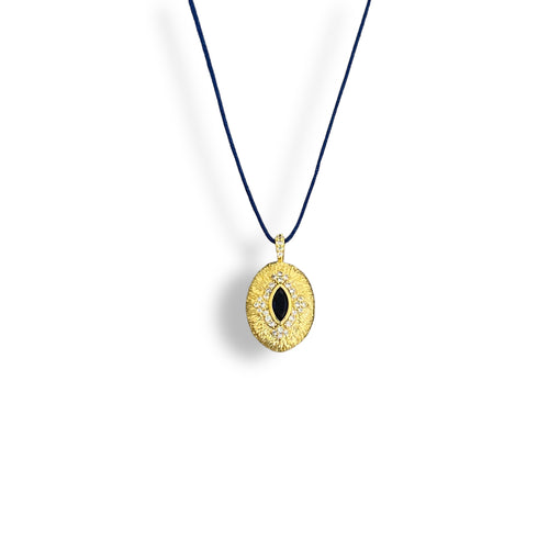 Cz Oval Shaped Pendant Necklace, Geometric Jewelry, Gemstone Charm